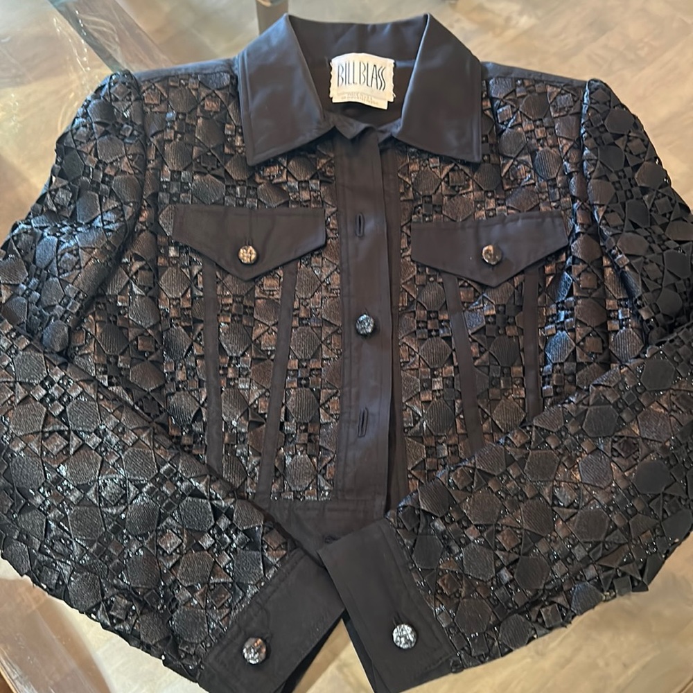 Bill Blass perfect condition black button jacket.